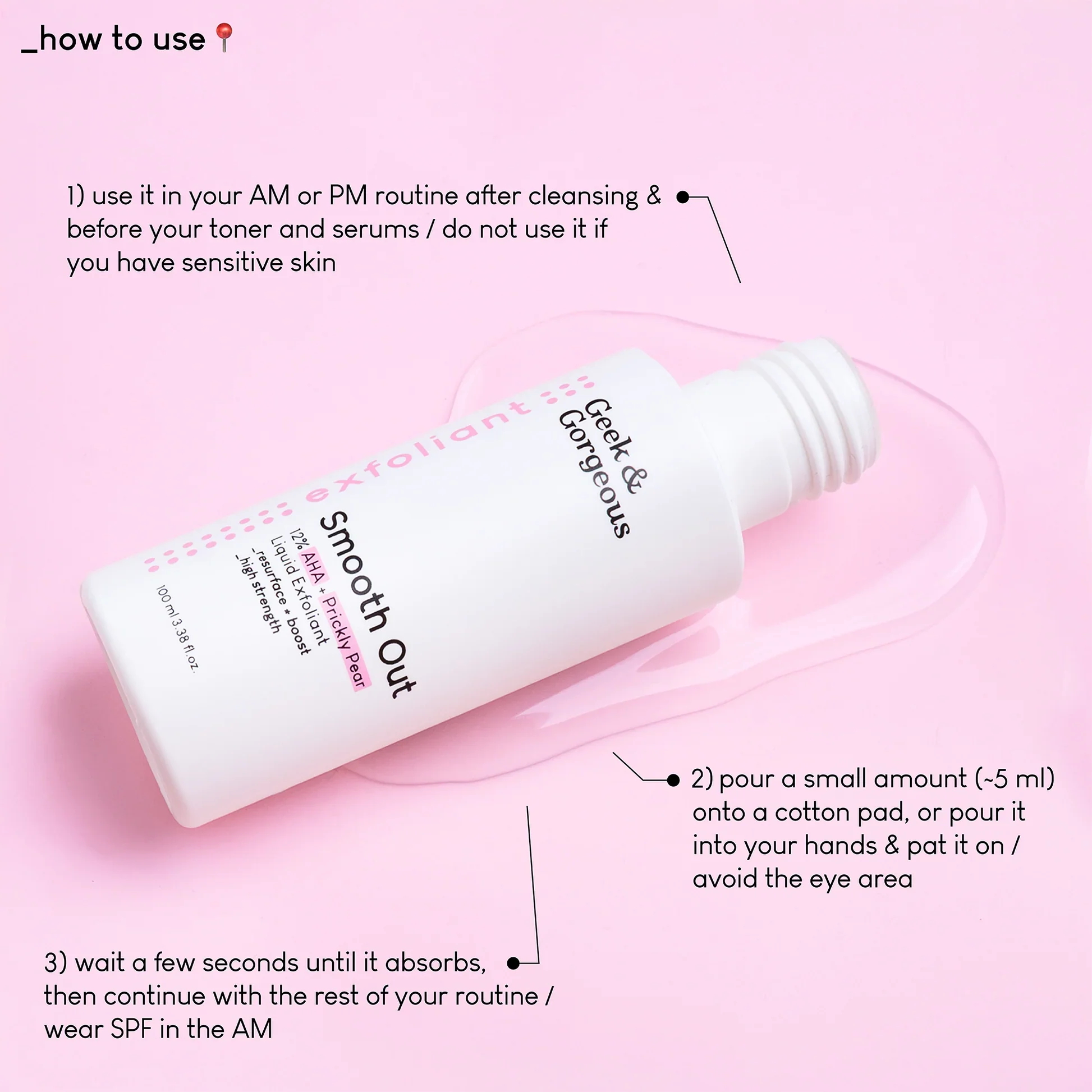 Smooth Out 12% AHA + Prickly Pear Liquid Exfoliant - Image 3