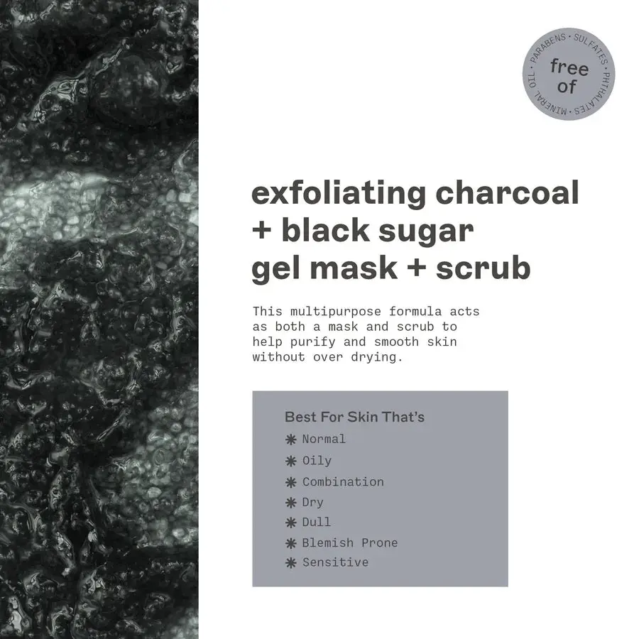 Gel Mask Scrub Charcoal And Black Sugar Purify - Image 5