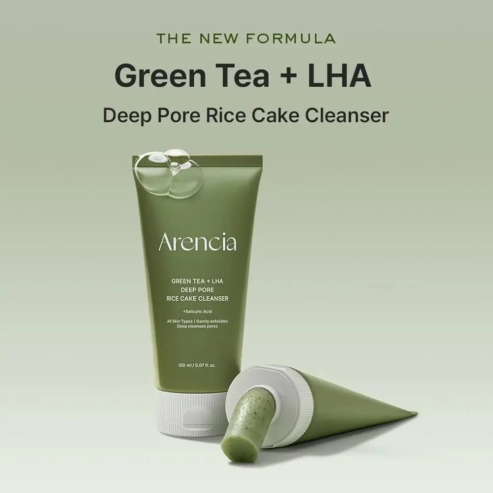 Green Tea + LHA Deep Pore Rice Cake Cleanser - Image 3