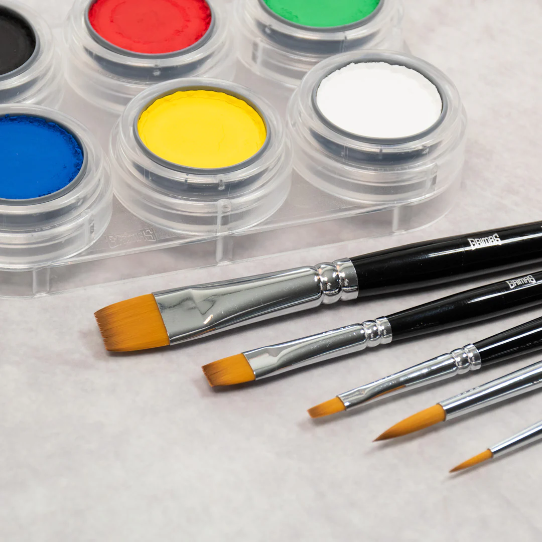 Face Paint Brush Set Round Flat - Image 3