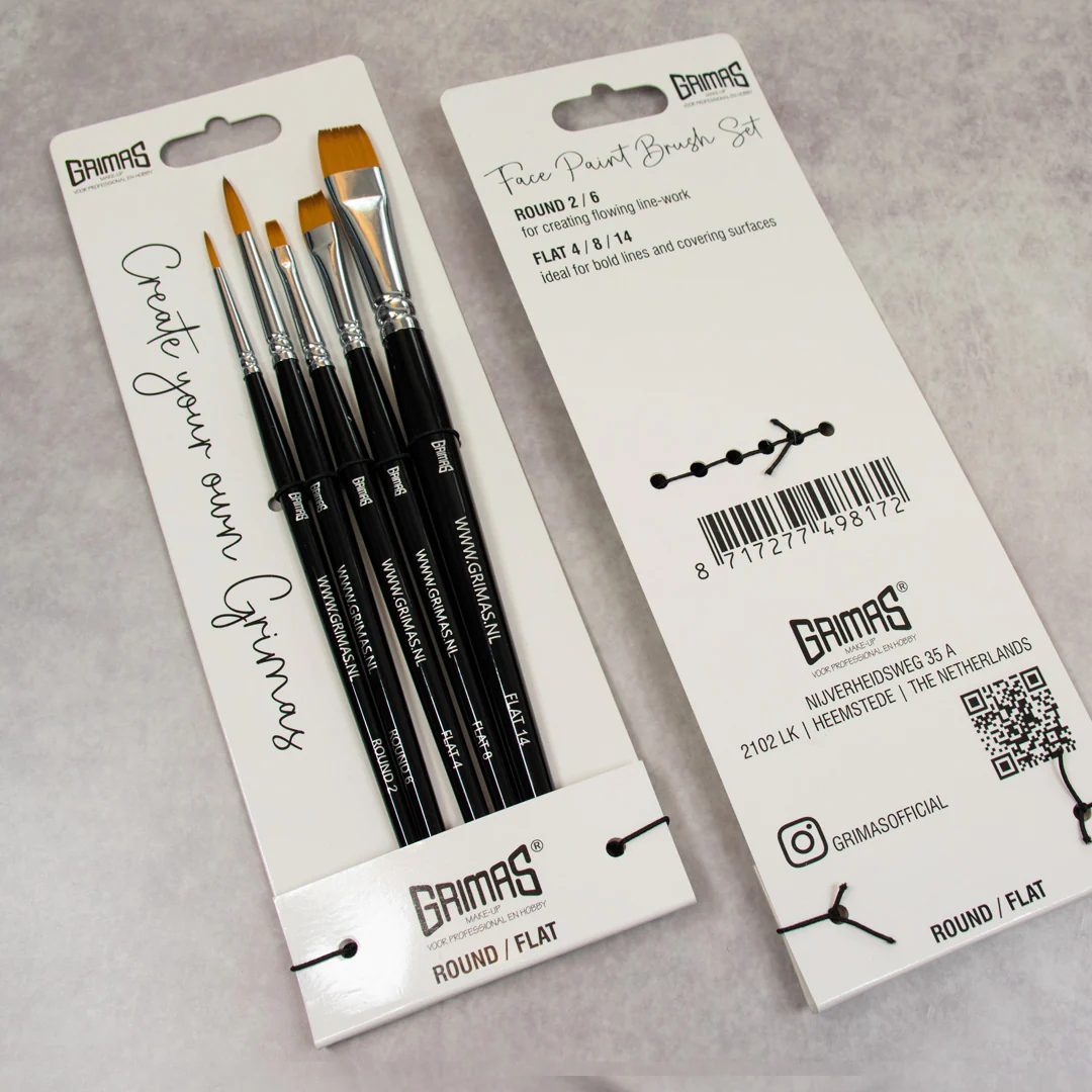 Face Paint Brush Set Round Flat - Image 4
