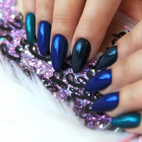 311 Deep Blue Shine UV Gel - Image 2