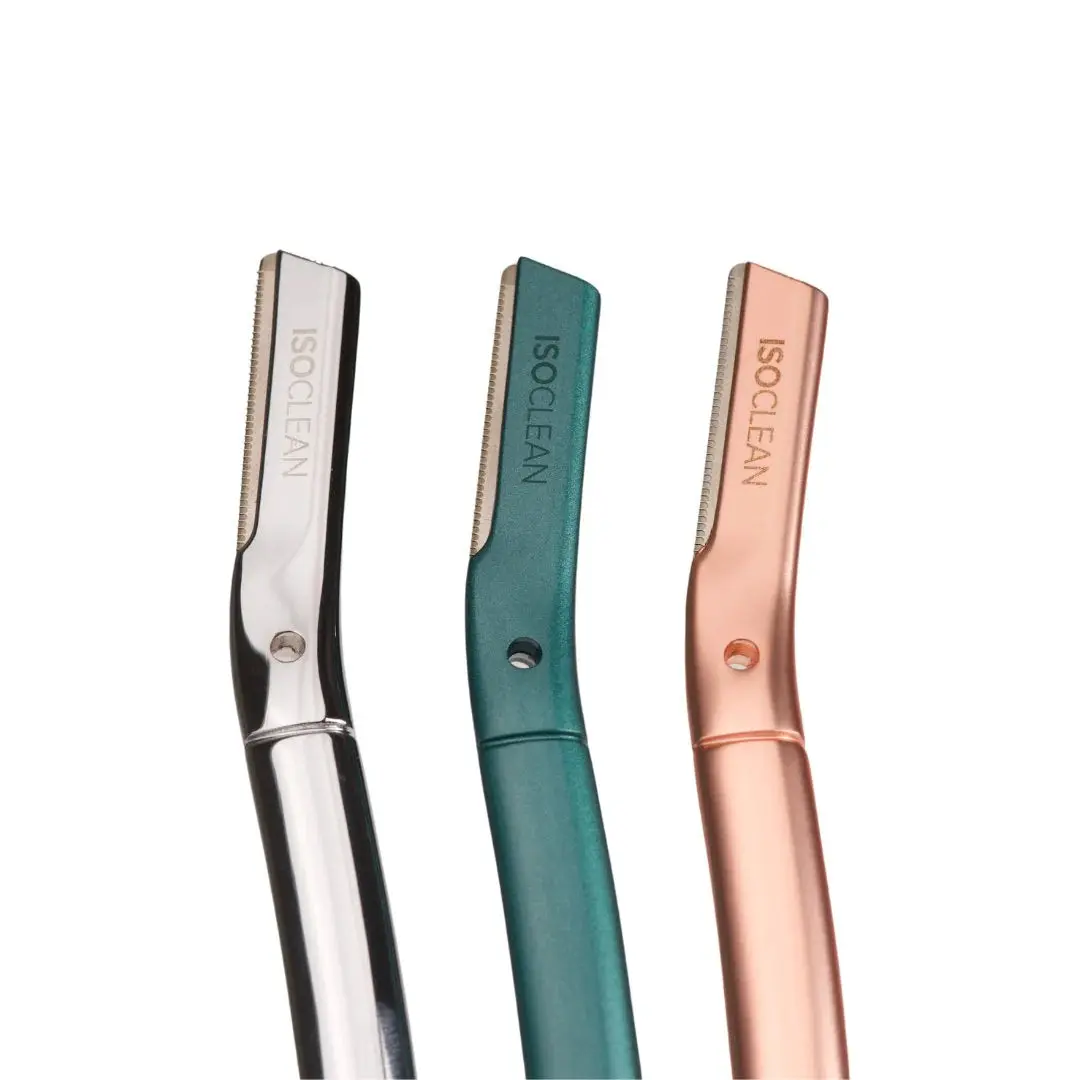 Facial Dermablade Razor With 10 Replacement Blades Silver - Image 3