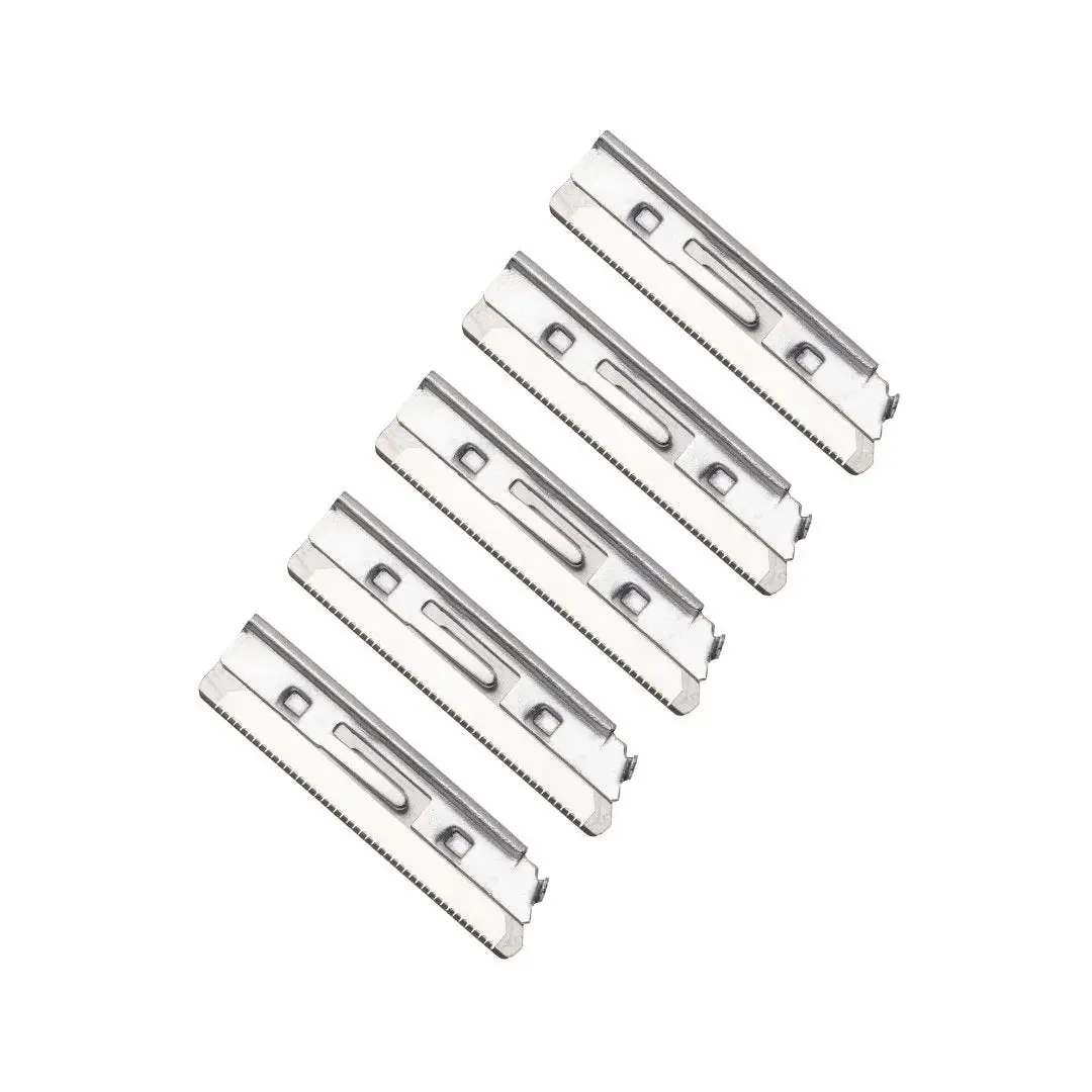 Facial Dermablade Razor With 10 Replacement Blades Silver - Image 5