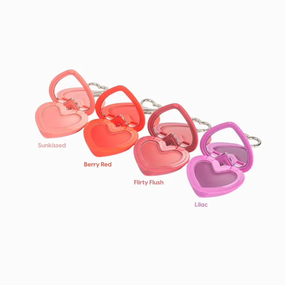 Stay Blushin! Lip and Cheek Cream Blush Keychain Berry Red - Image 2