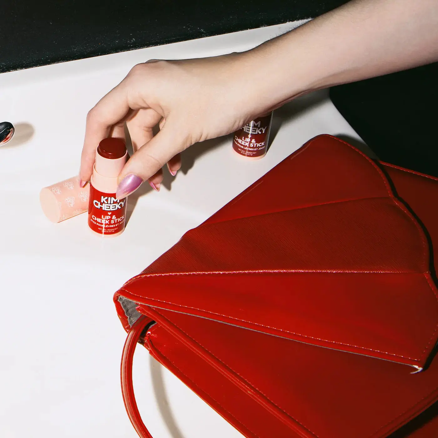 Kim Cheeky Lip & Cheek Stick Flushed - Image 5