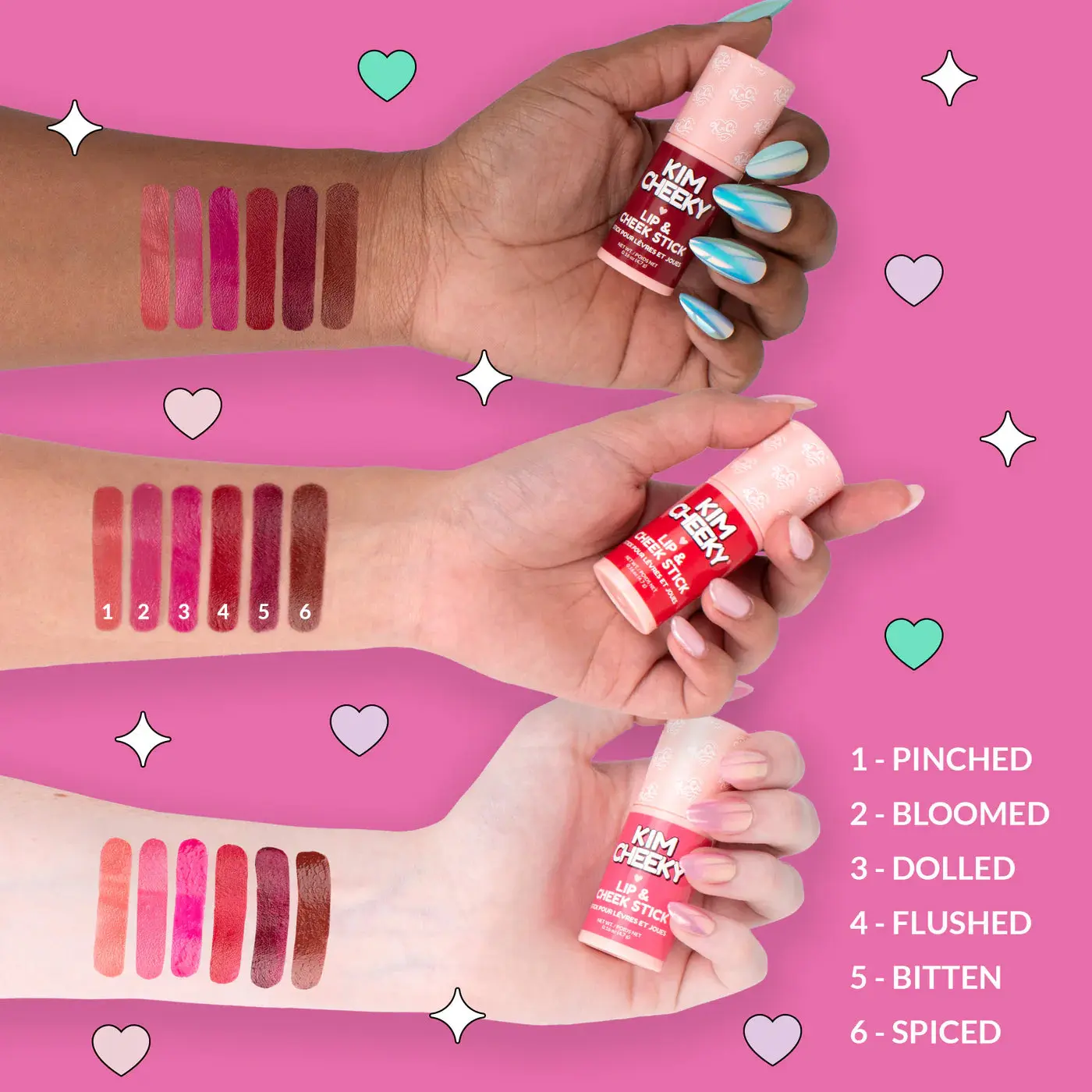 Kim Cheeky Lip & Cheek Stick Pinched - Image 5