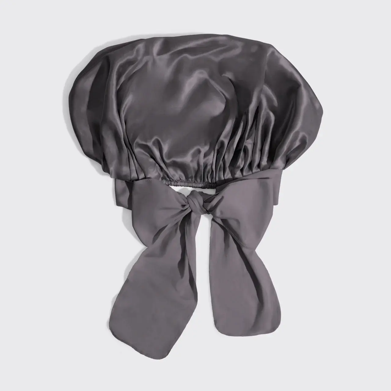 Adjustable Oversized Satin Bonnet Charcoal - Image 3