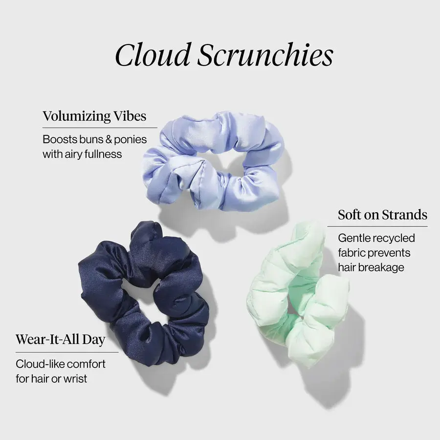 Cloud Scrunchies 3pc Set Garden Bouquet - Image 5
