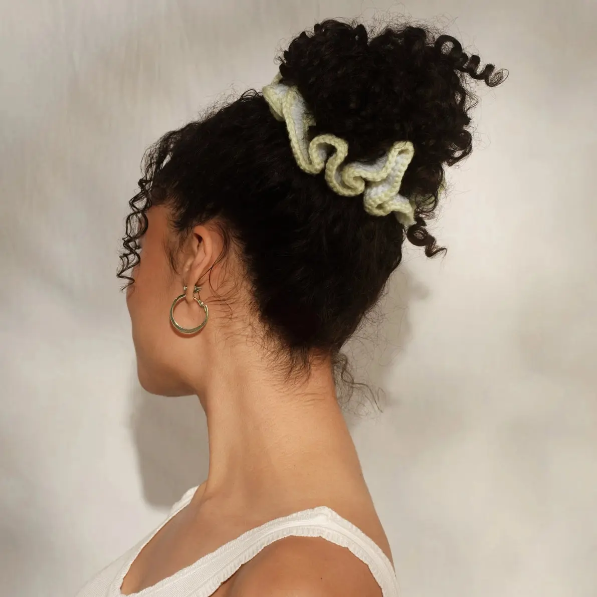 Crochet Scrunchie Butter Yellow - Image 4