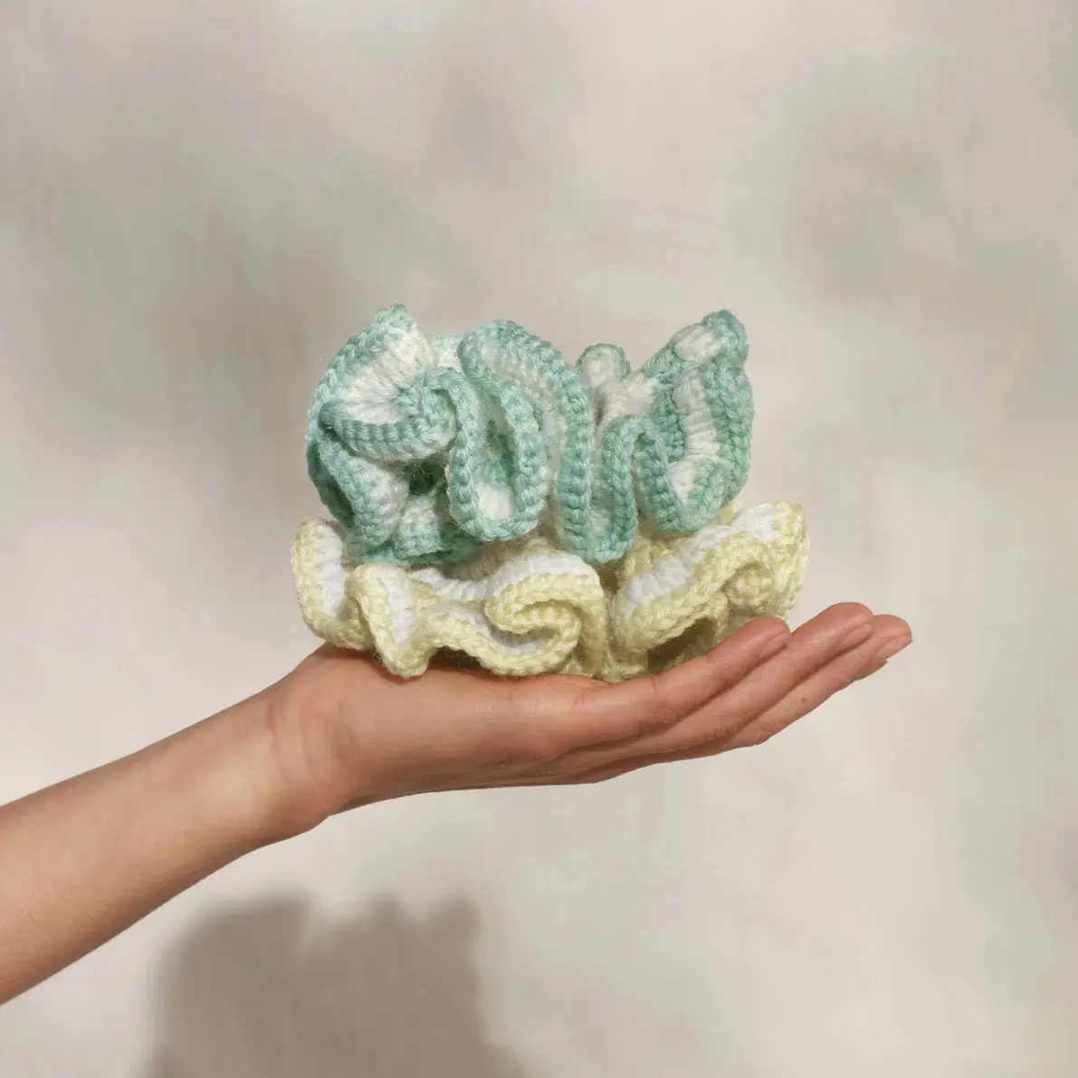 Crochet Scrunchie Seafoam Blue - Image 2
