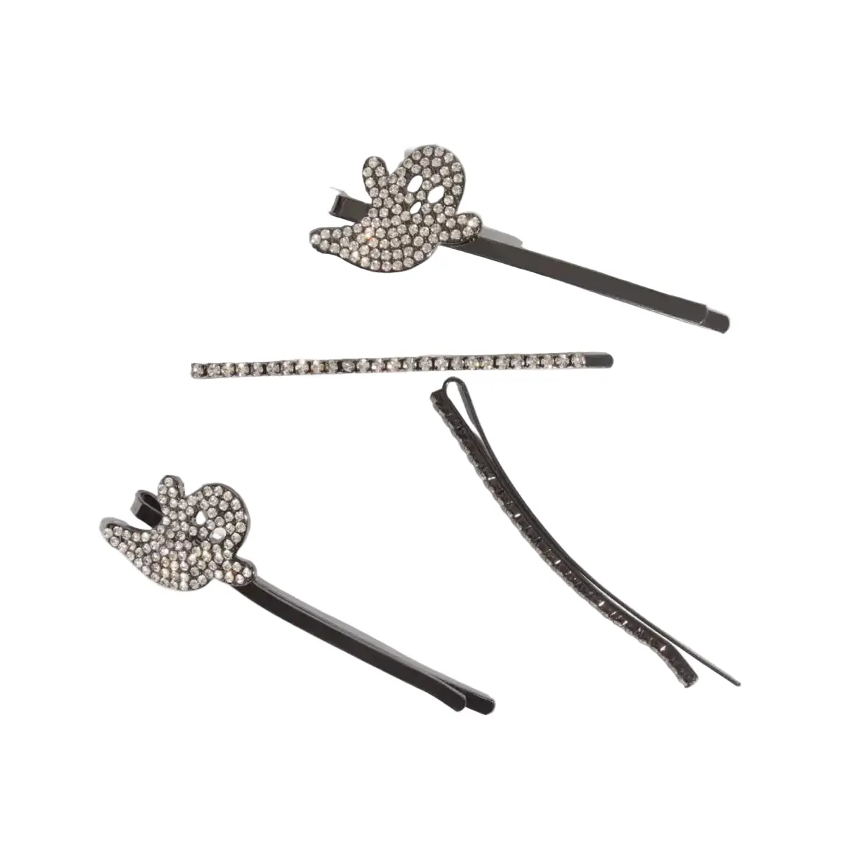 Extra Long Metal Rhinestone Bobby Pins Ghost - Image 3