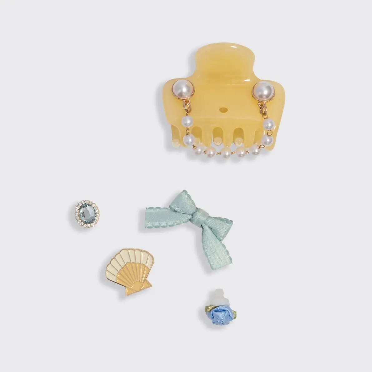 Kitschpop Cloud Clip 7pc Set Coastal Cottage Butter Yellow - Image 4