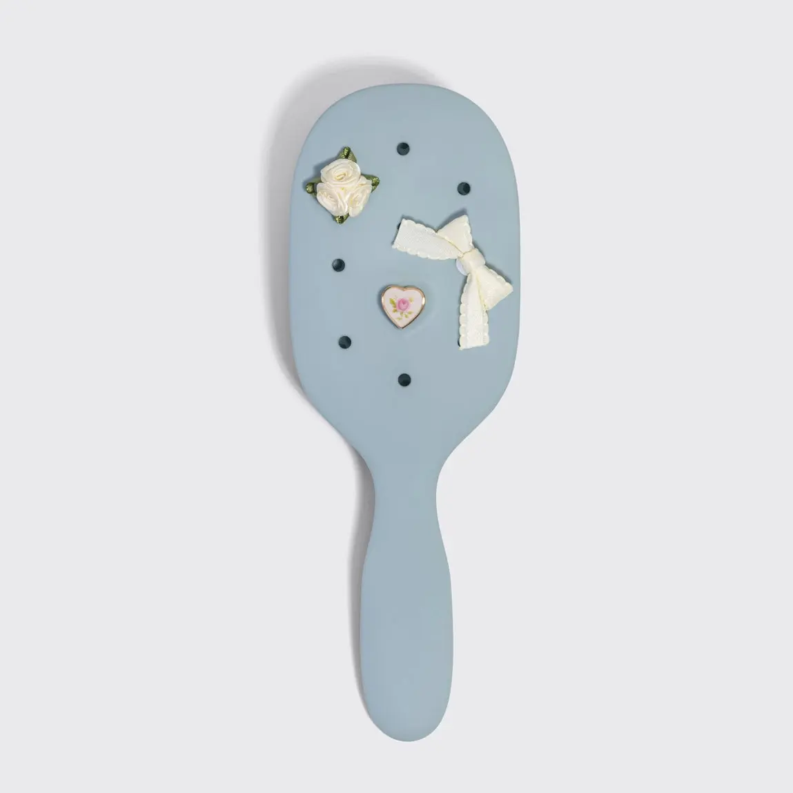 KitschPop Paddle Brush & Charm Set Haze Blue - Image 4