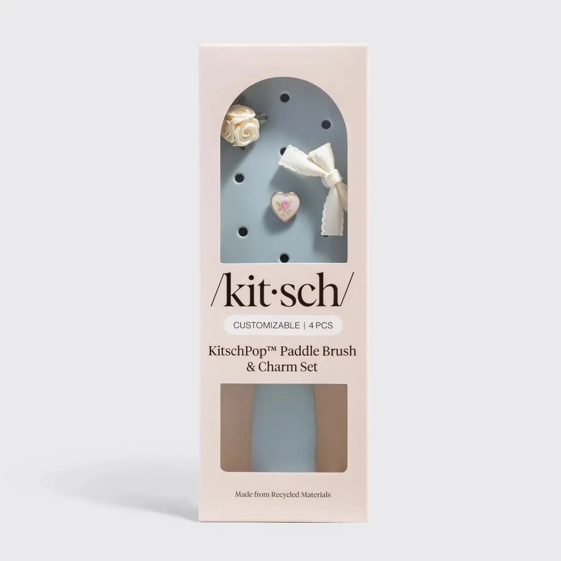 KitschPop Paddle Brush & Charm Set Haze Blue - Image 6