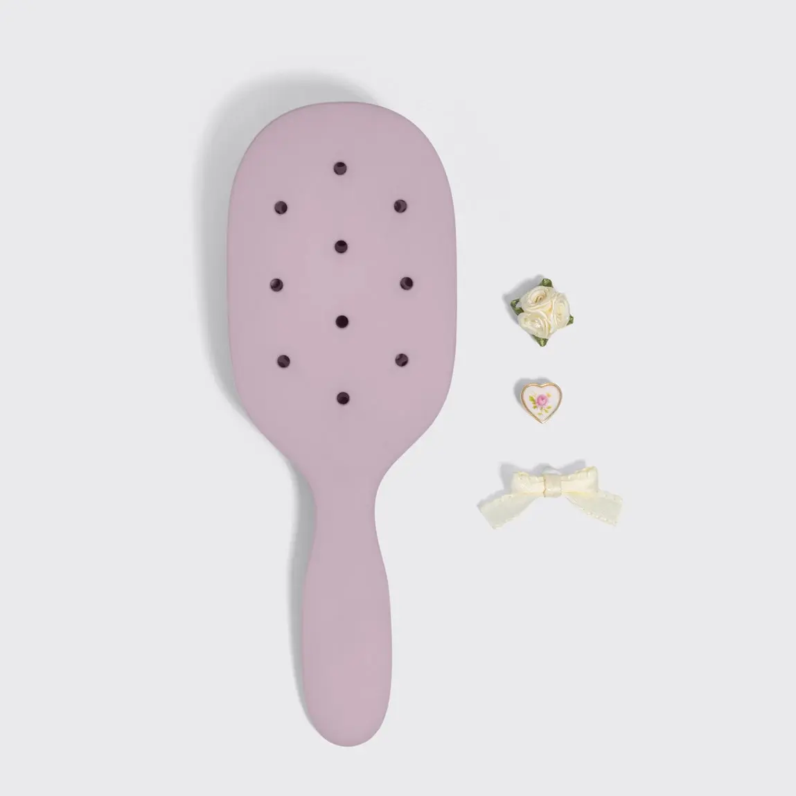 KitschPop Paddle Brush & Charm Set Soft Violet - Image 5