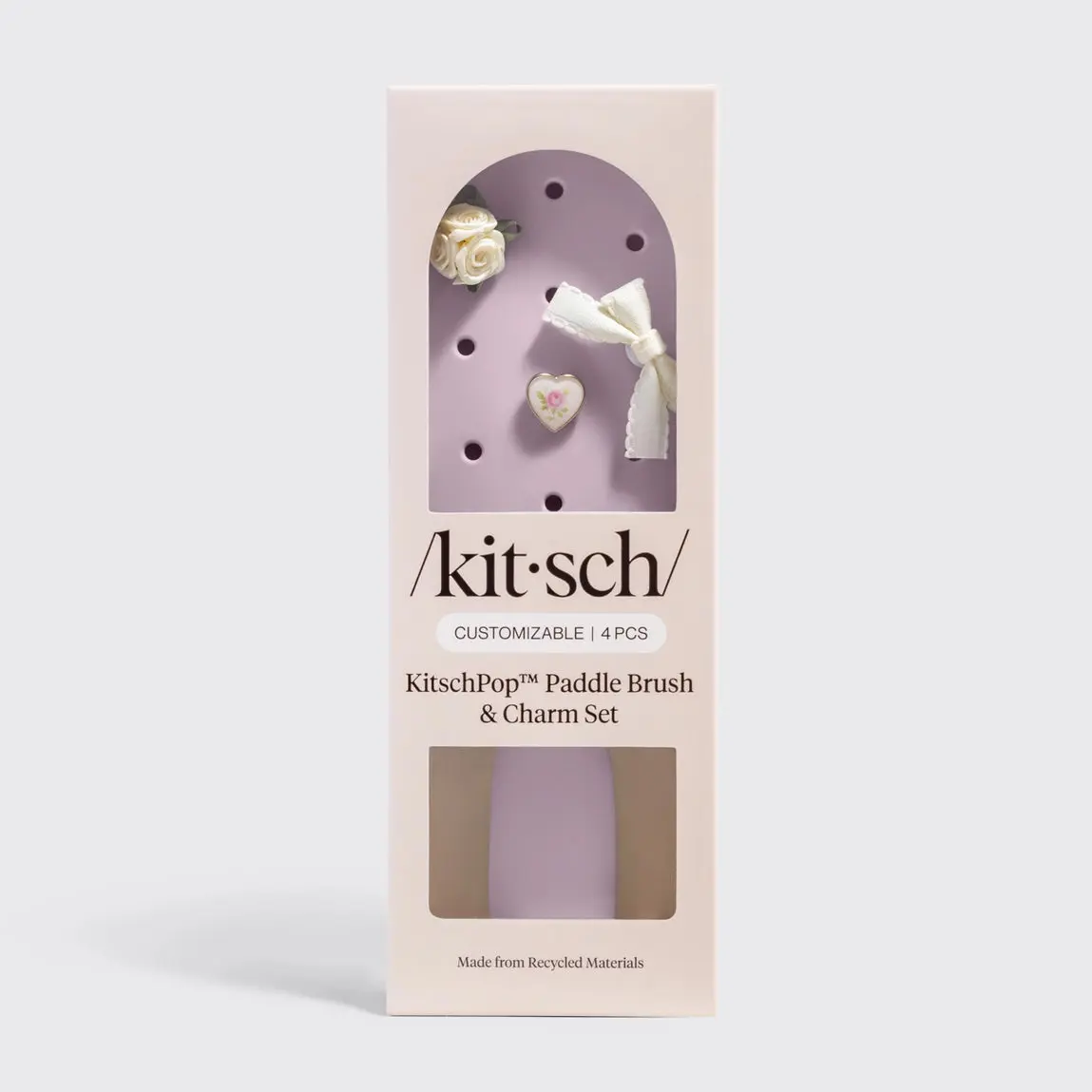 KitschPop Paddle Brush & Charm Set Soft Violet - Image 6