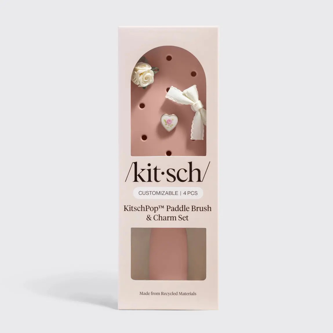 KitschPop Paddle Brush & Charm Set Terracotta - Image 6