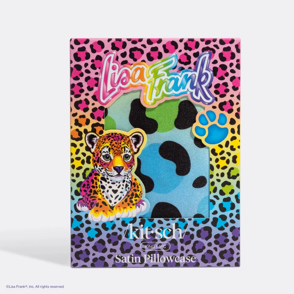 Lisa Frank Satin Pillowcase Rainbow Leopard King - Image 7