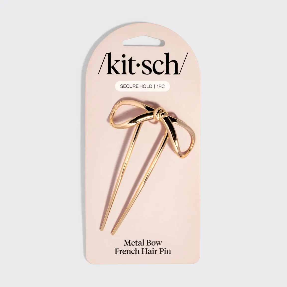 Metal Bow French Hair Pin Gold - Image 6