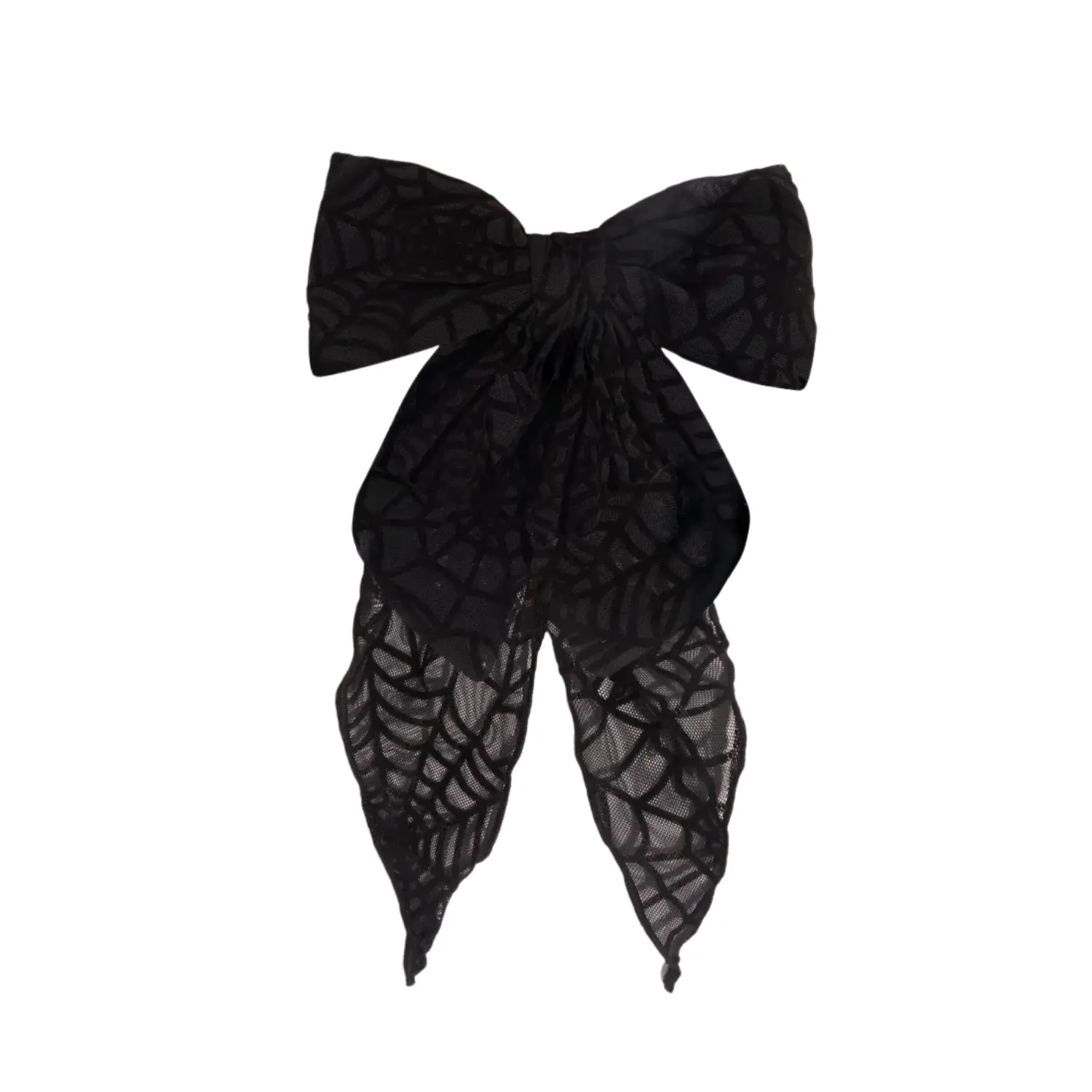 Oversized Bow Hair Clip Spiderweb - Image 4