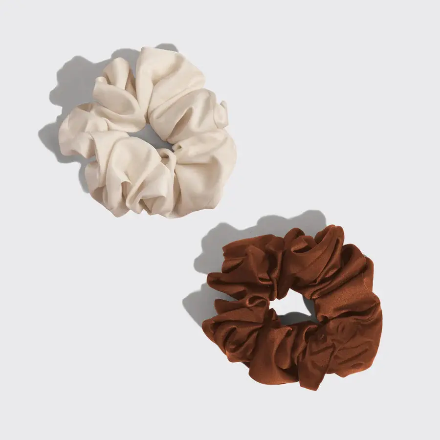 Oversized Scrunchies Creme & Camel - Image 3