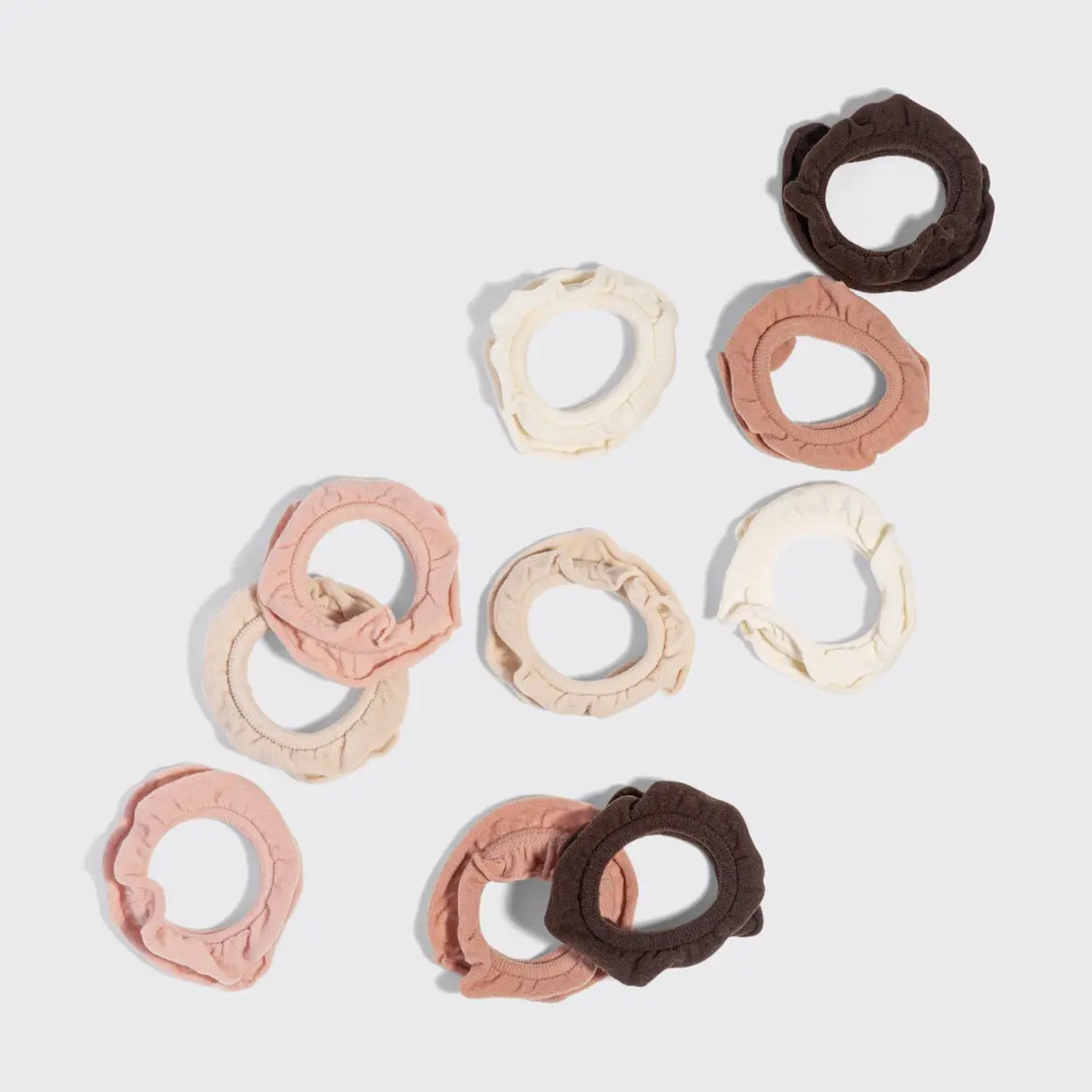 Recycled Fabric Petal Hair Elastics Set Blush - Image 2