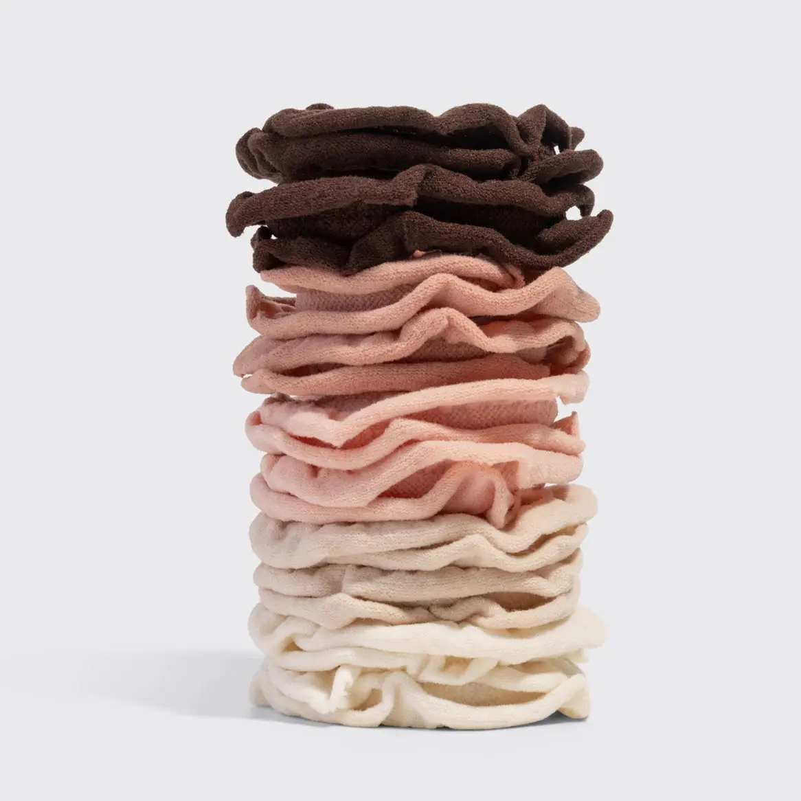 Recycled Fabric Petal Hair Elastics Set Blush - Image 3