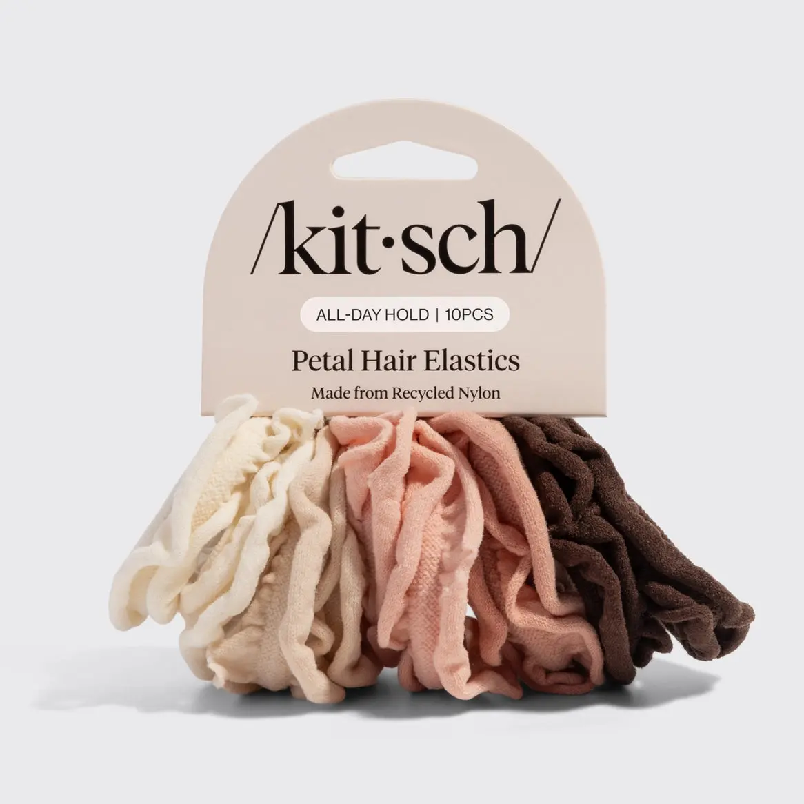 Recycled Fabric Petal Hair Elastics Set Blush - Image 4