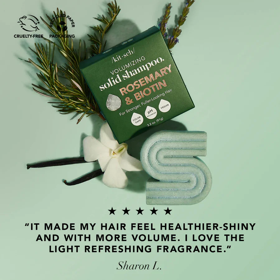 Rosemary & Biotin Volumizing Solid Shampoo Bar - Image 5