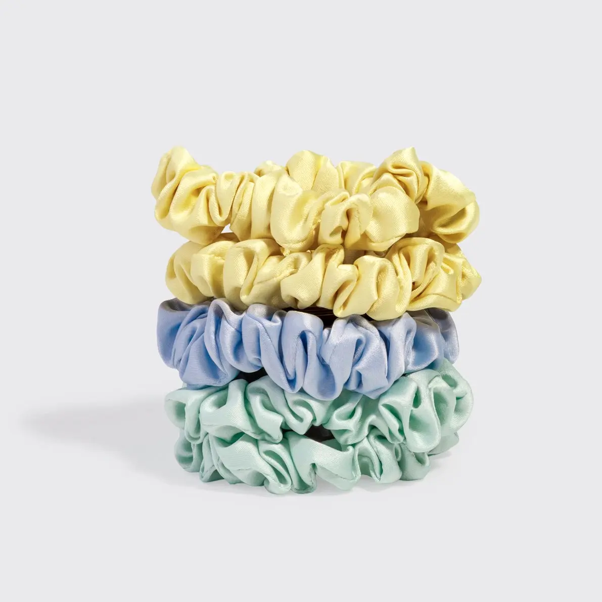 Ruched Satin Scrunchies 5pc Set Multi Color - Image 6