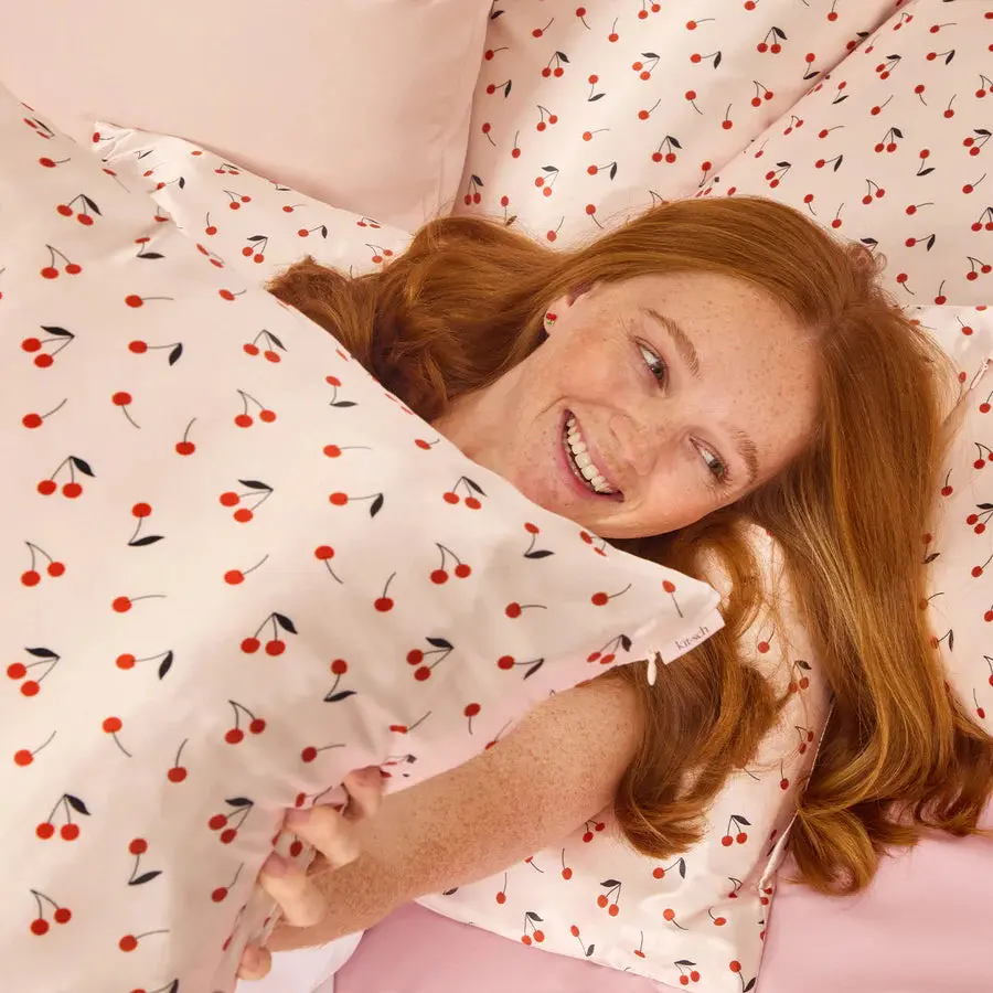 Satin Pillowcase Standard Cherry Print - Image 4