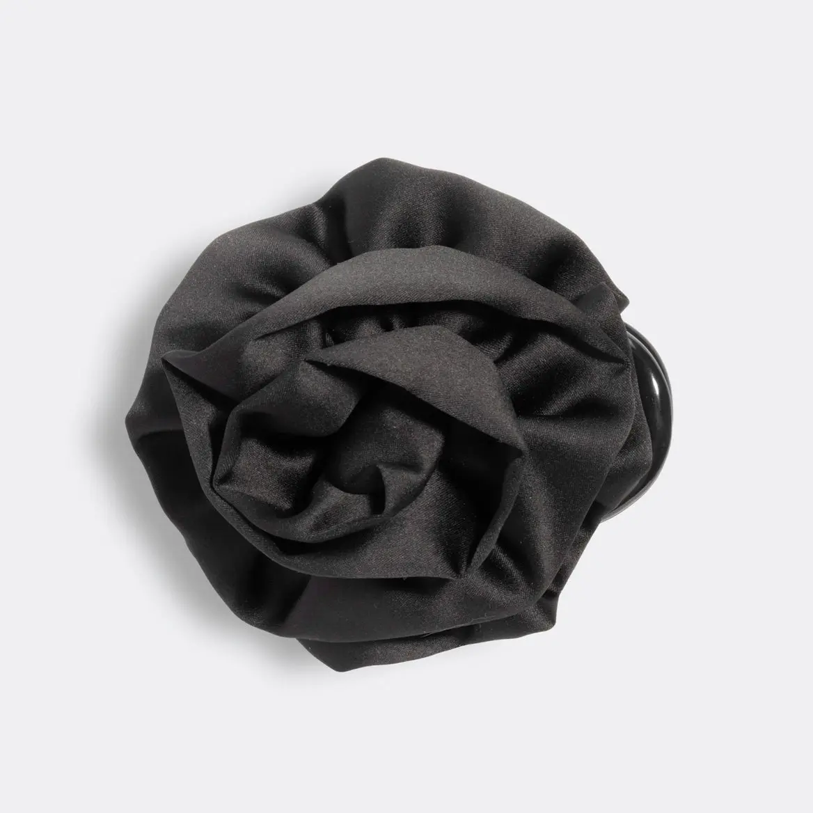Satin Rosette Flat Cloud Clip Black - Image 3