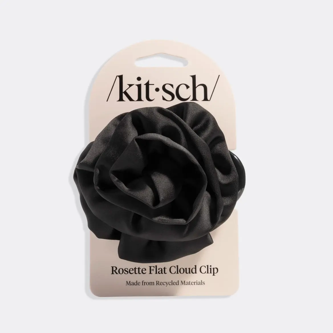Satin Rosette Flat Cloud Clip Black - Image 7