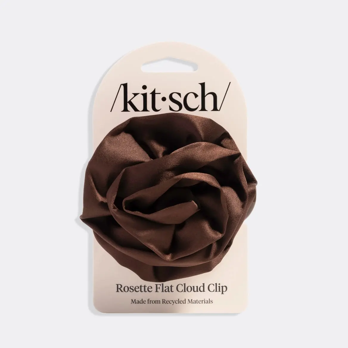 Satin Rosette Flat Cloud Clip Chocolate - Image 7