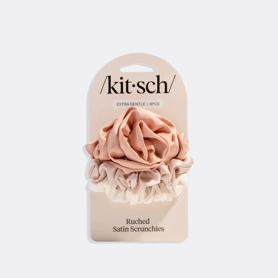 Satin Rosette Ruched Scrunchies Set Terracotta - Image 6