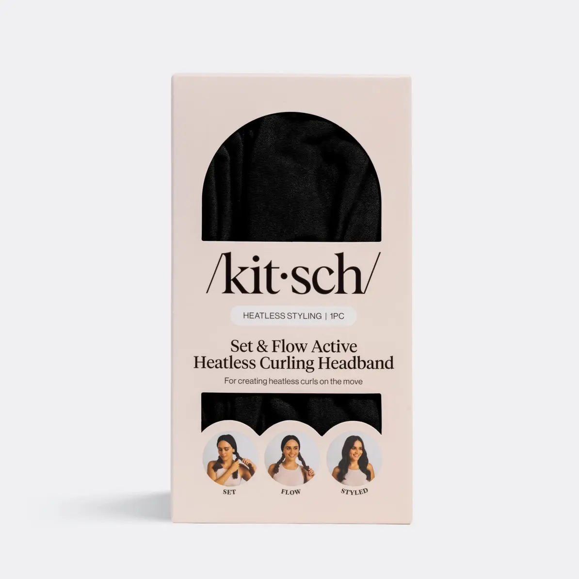 Set & Flow Heatless Curling Headband Black - Image 8