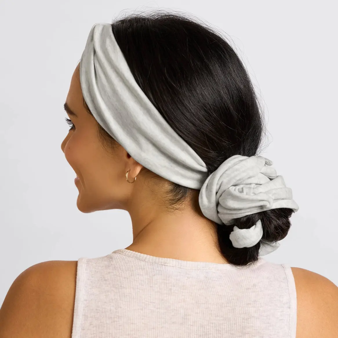Set & Flow Heatless Curling Headband Heather Gray - Image 6