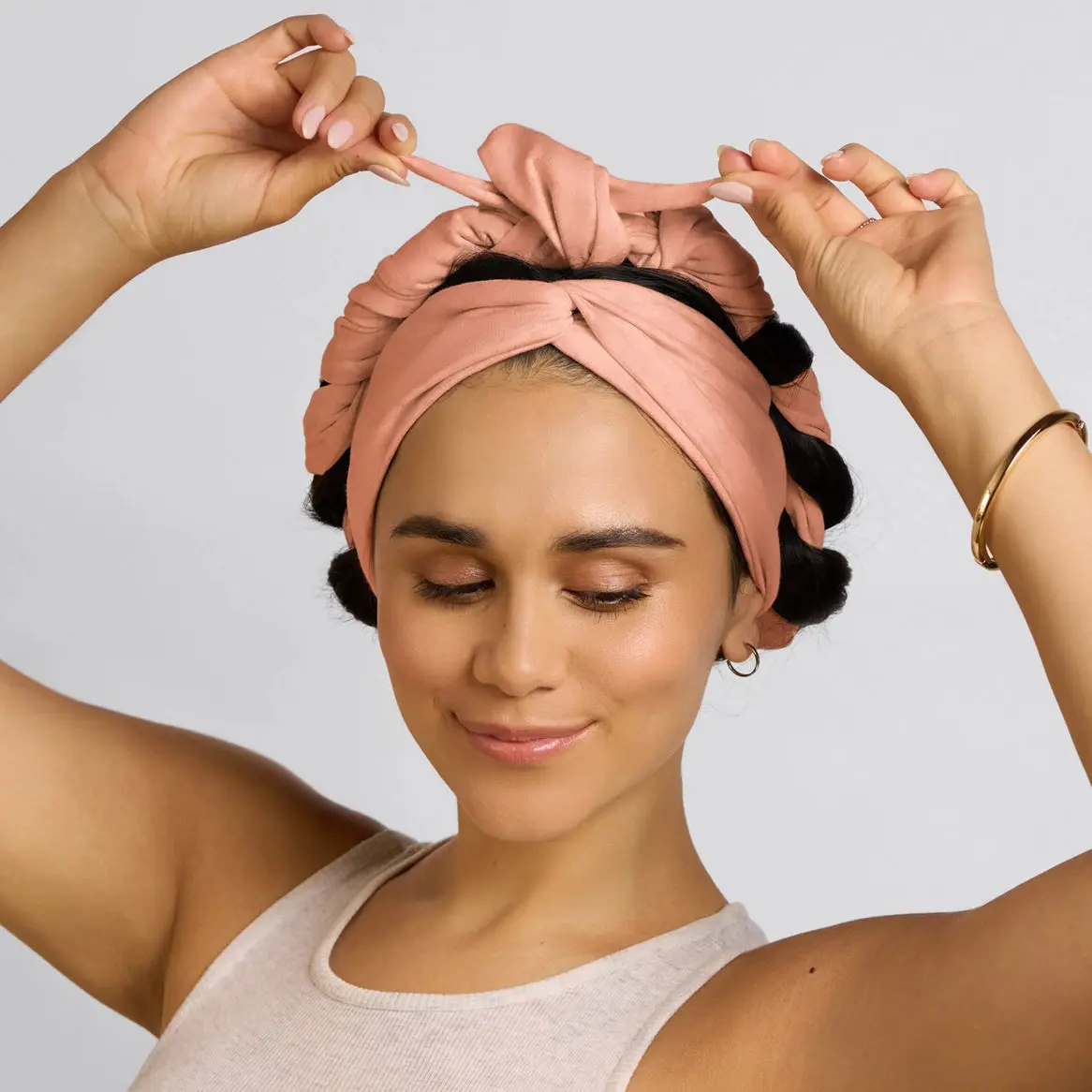 Set & Flow Heatless Curling Headband Terracotta - Image 5