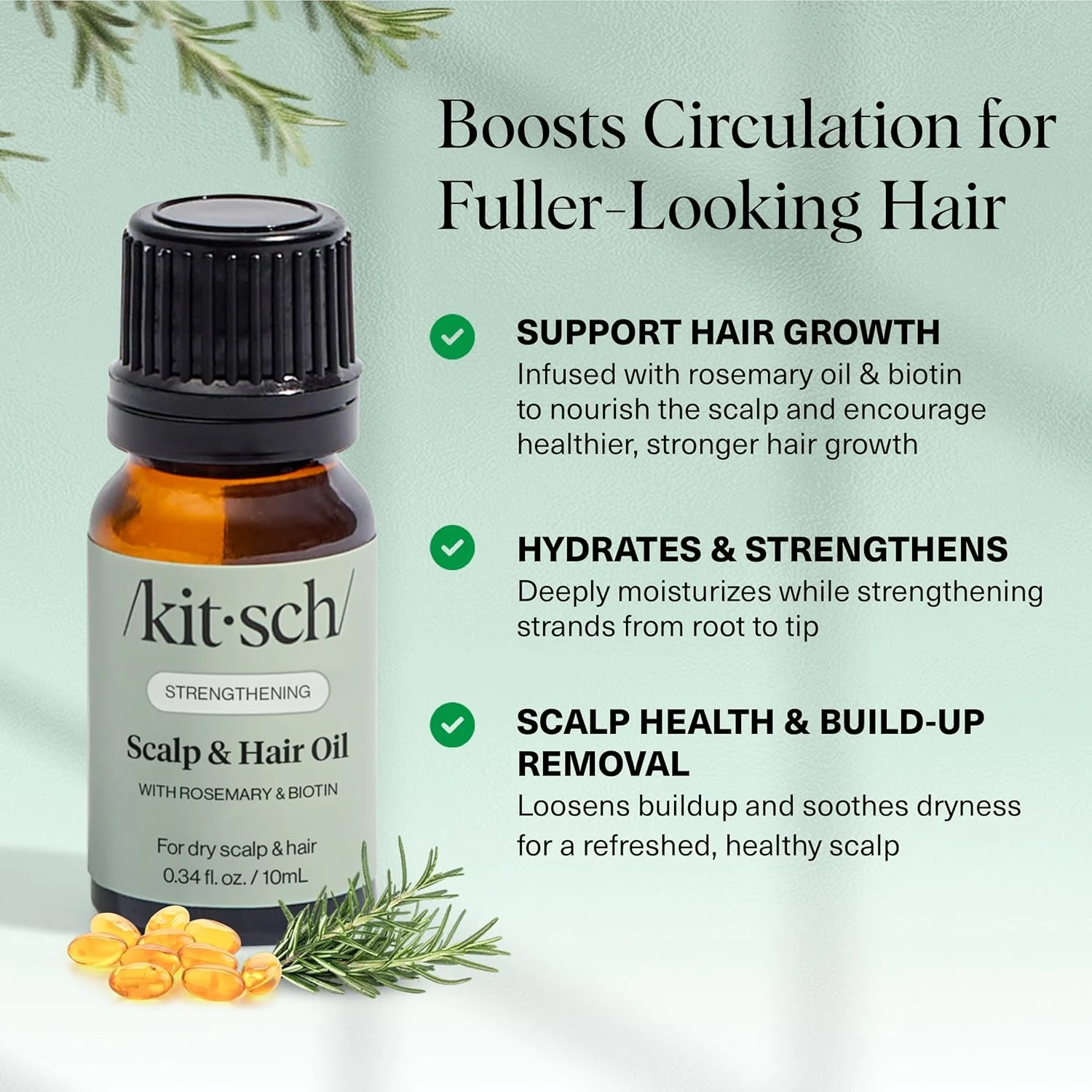 Strengthening Scalp & Hair Oil with Rosemary & Biotin 10 ml. - Image 2
