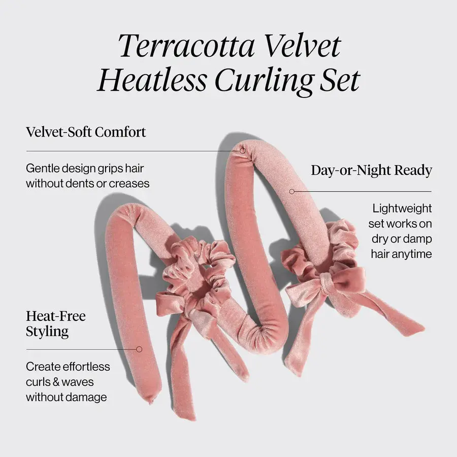 Velvet Heatless Curling Set Terracotta - Image 4
