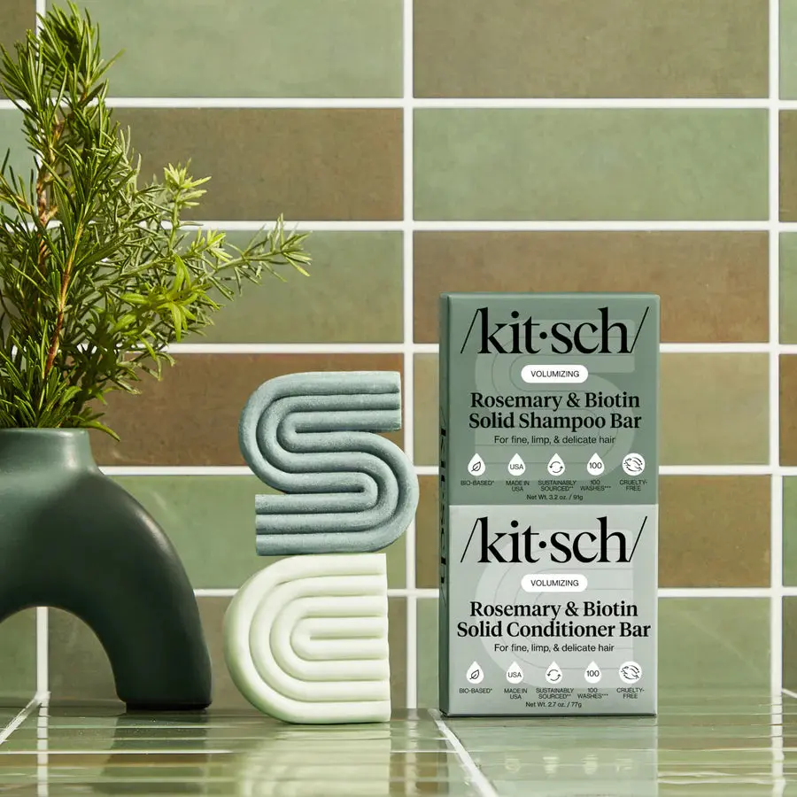 Volumizing Rosemary & Biotin Shampoo & Conditioner Bar Set - Image 4