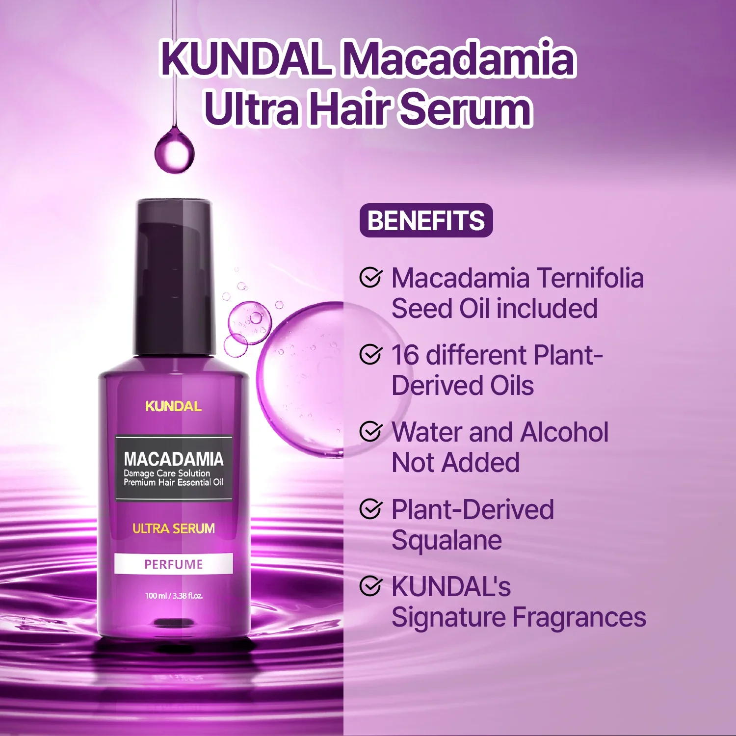 Macadamia Hair Serum Amber Vanilla - Image 3