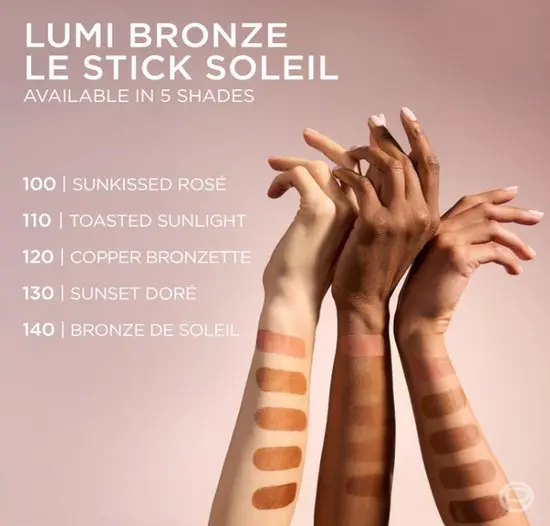 Lumi Bronze Le Stick Soleil Bronzer 100 Sunkissed Rose - Image 4