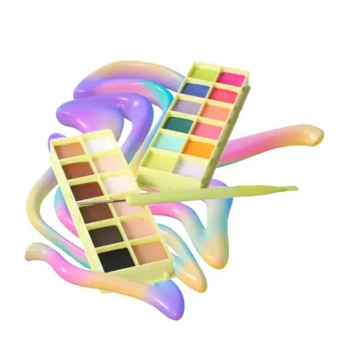 Colour Case Cosmetic Paint Palette & Brush Set The Electrics - Image 3