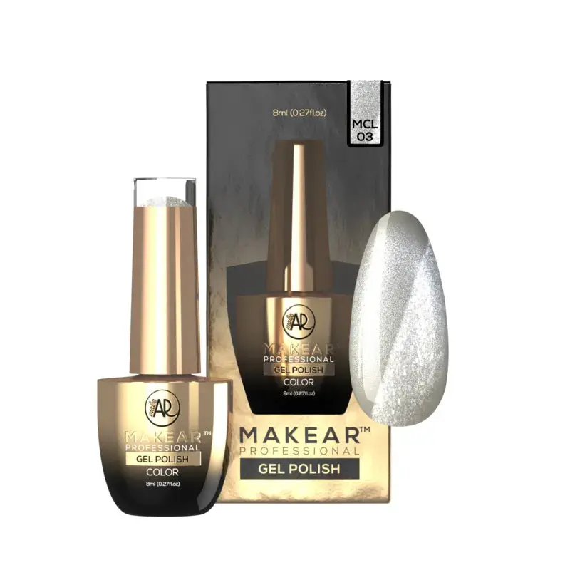 UV Gel Polish MCL03 Silver Purr - Image 3