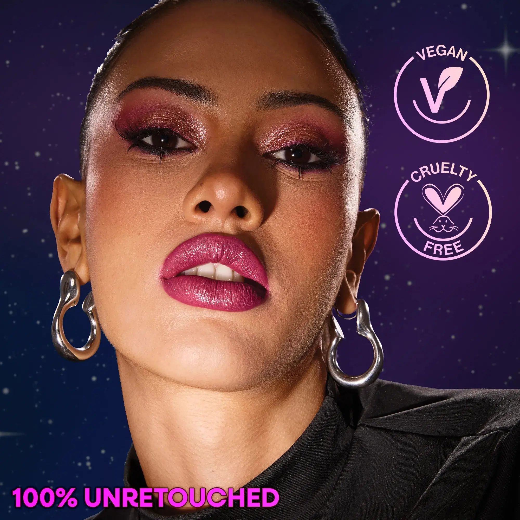 Mega Glitter Shimmer Liquid Lipstick Pink Future - Image 4
