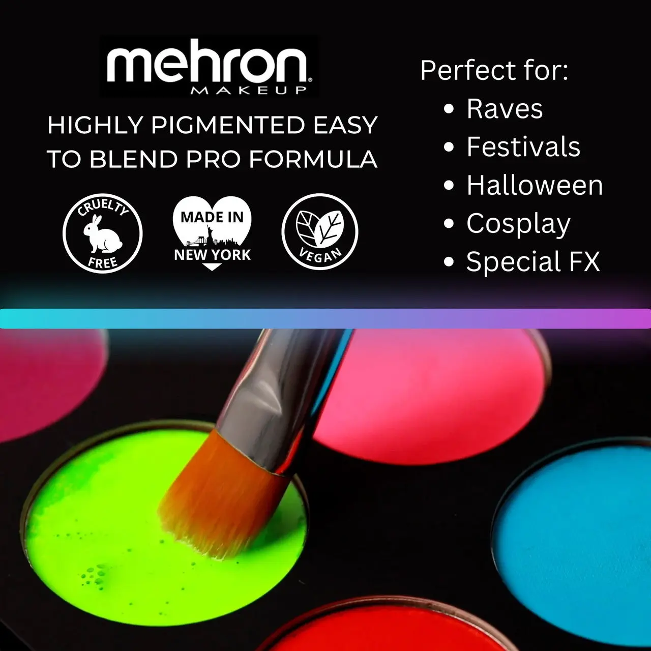 Paradise FX 8 Color Magnetic Palette Neon UV Glow - Image 5