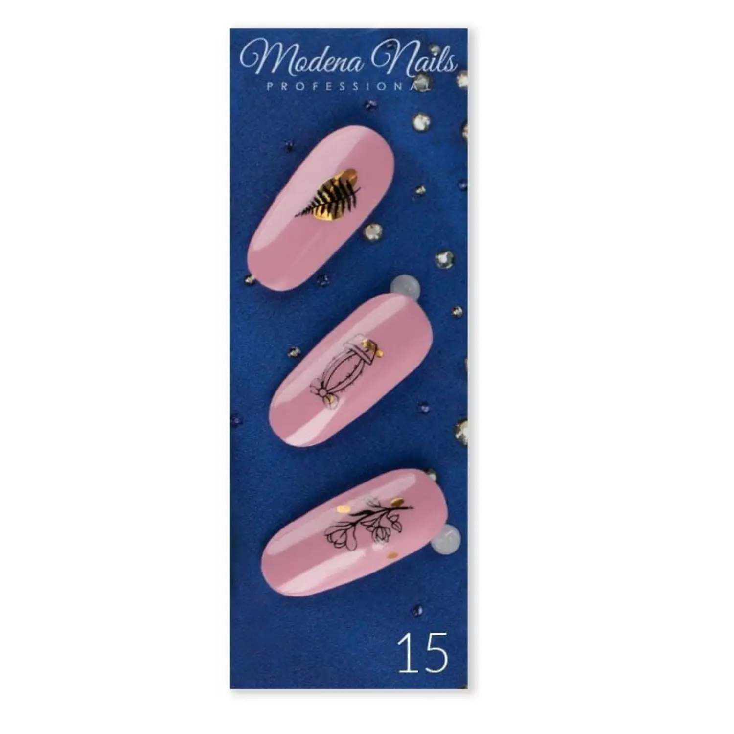 Nail Art Gold Glam Stickers 15 - Image 2