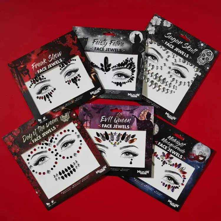 Moon Terror Halloween Face Jewels Day of the Dead - Image 3